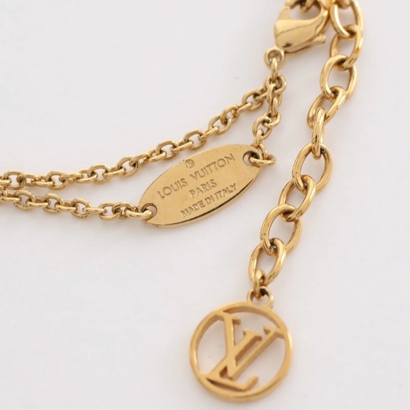 Sold - Louis Vuitton LV ESSENTIAL V BRACELET GP RHINESTONE GOLD CLEAR SWAROVSKI - Picture 7 of 12